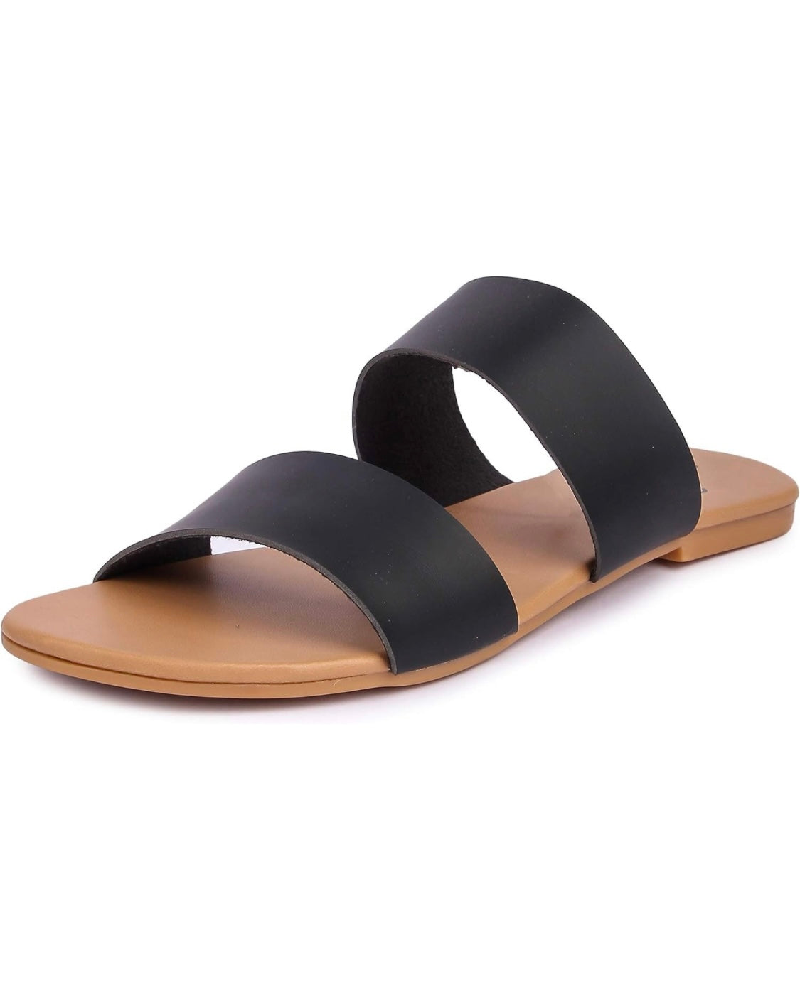 Solid Black Strap Sliders