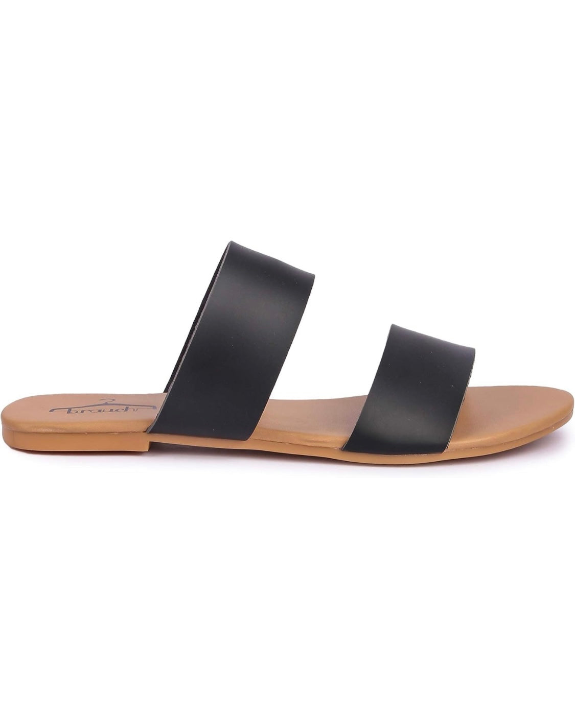 Solid Black Strap Sliders