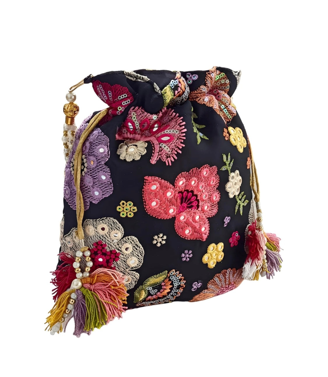 Floral Embroidery Potli