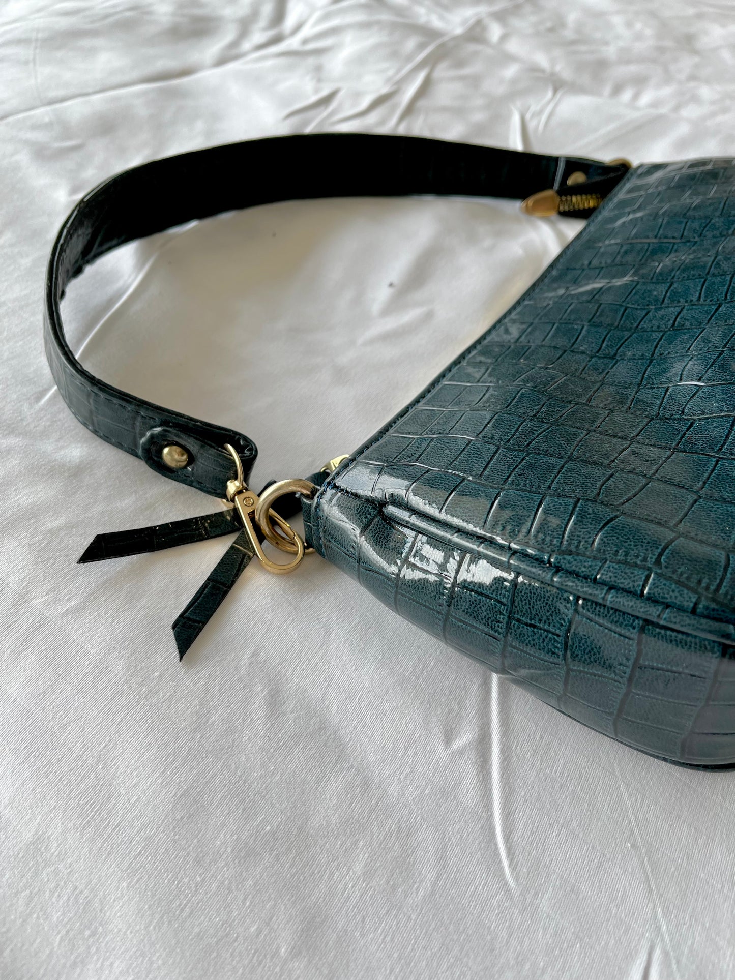 Berry Blue Baguette Bag