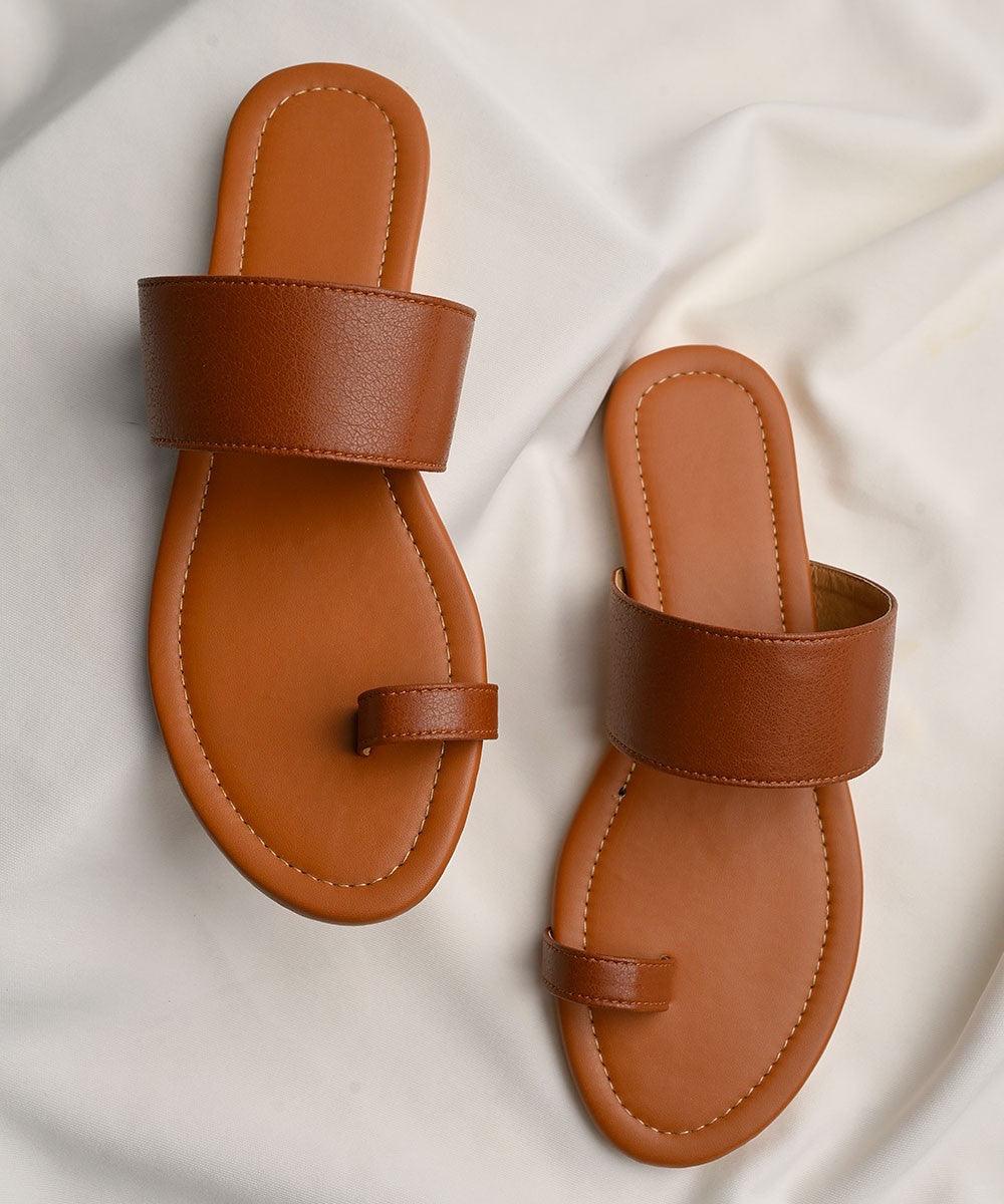 Basic Brown Toe Ring Flats