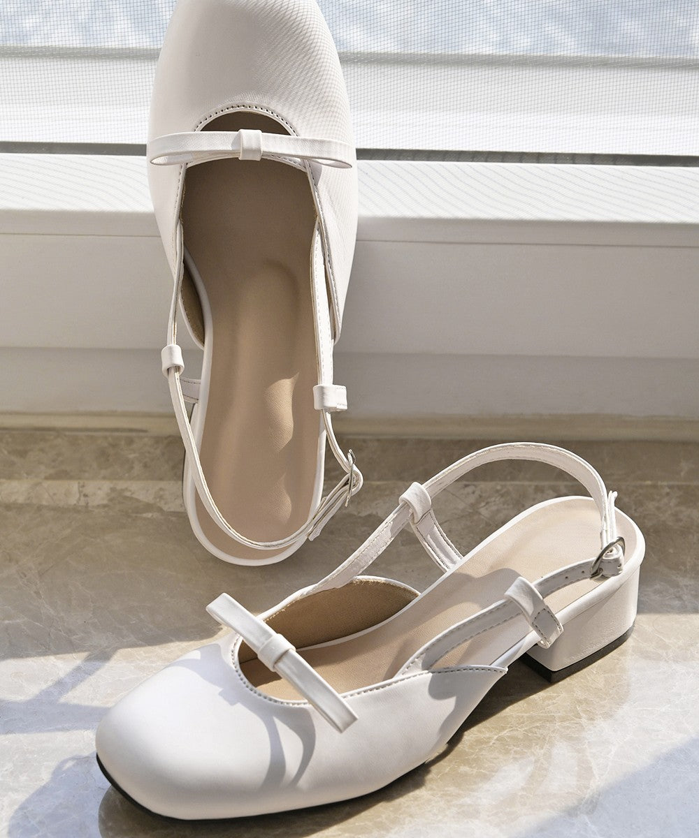 White Mary Janes