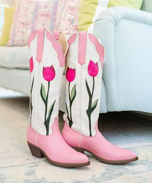 Tulip Bloom Cowboy Boots