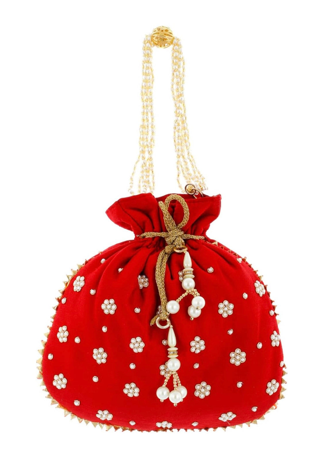 Rukhsat Red Beaded Potli