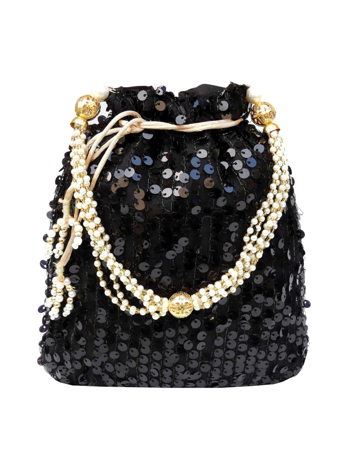 Black Sequin Potli