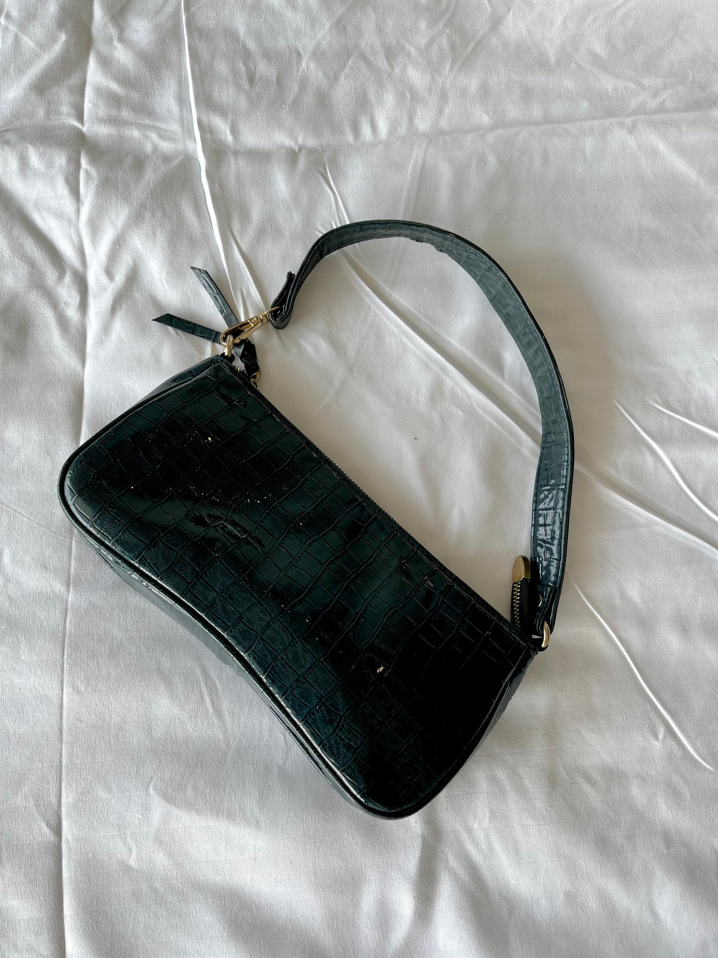 Berry Blue Baguette Bag