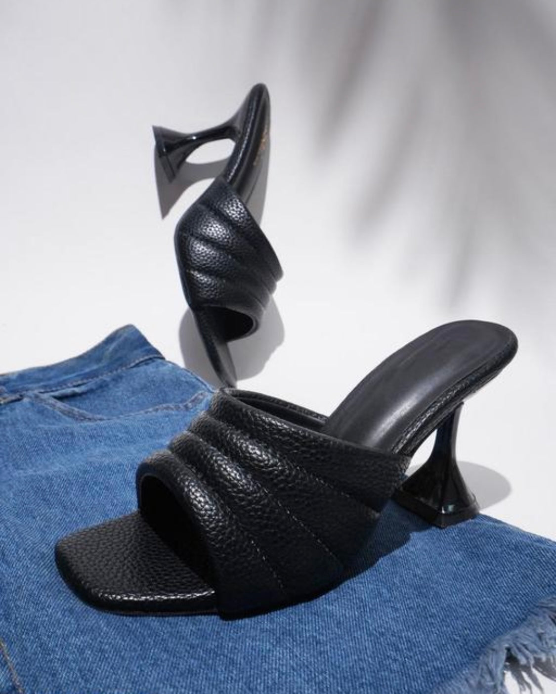 Soft Cushion Mules Black