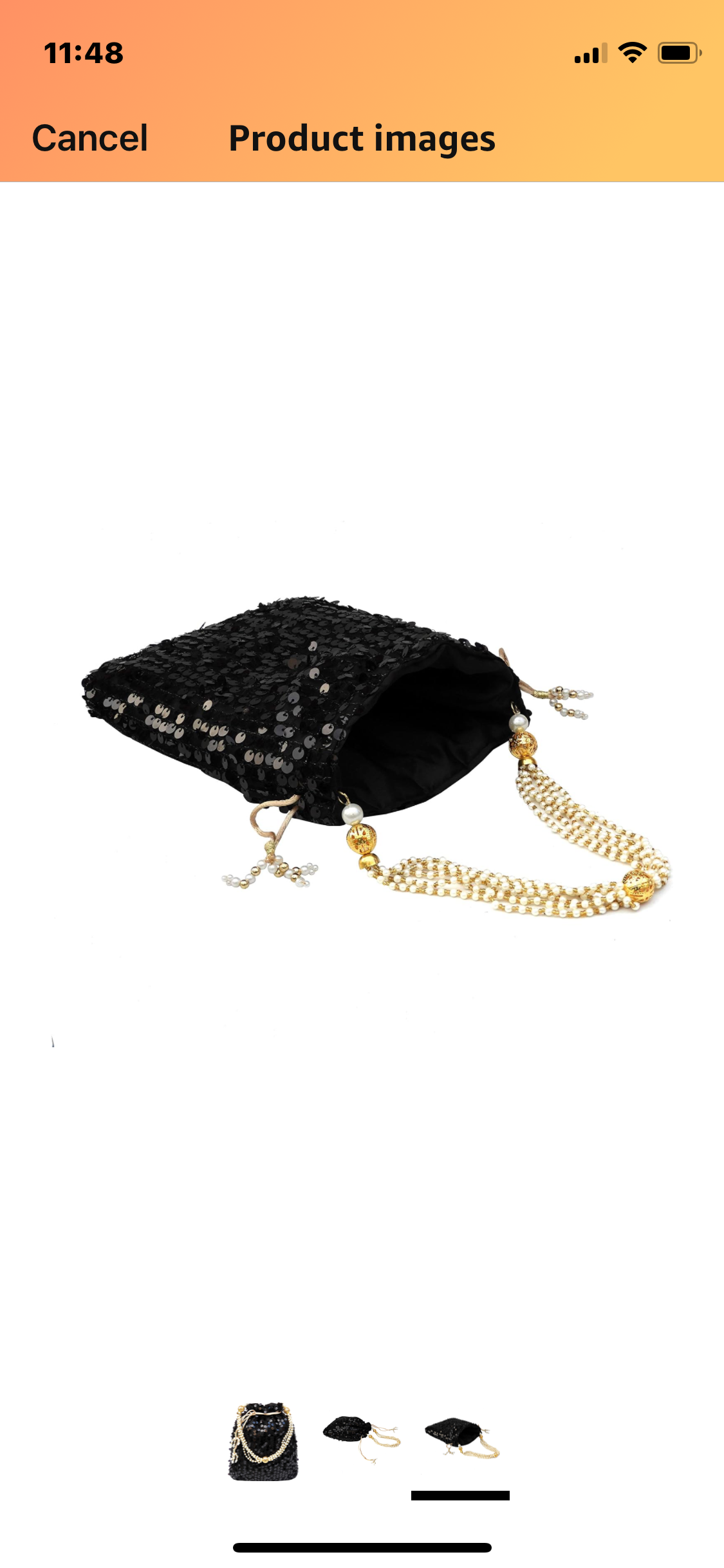 Black Sequin Potli