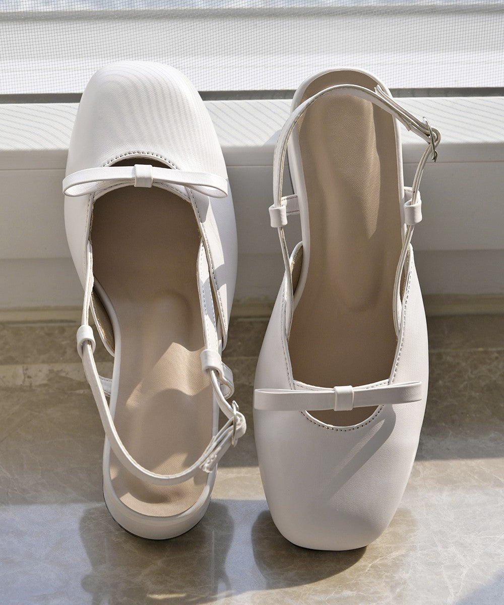 White Mary Janes