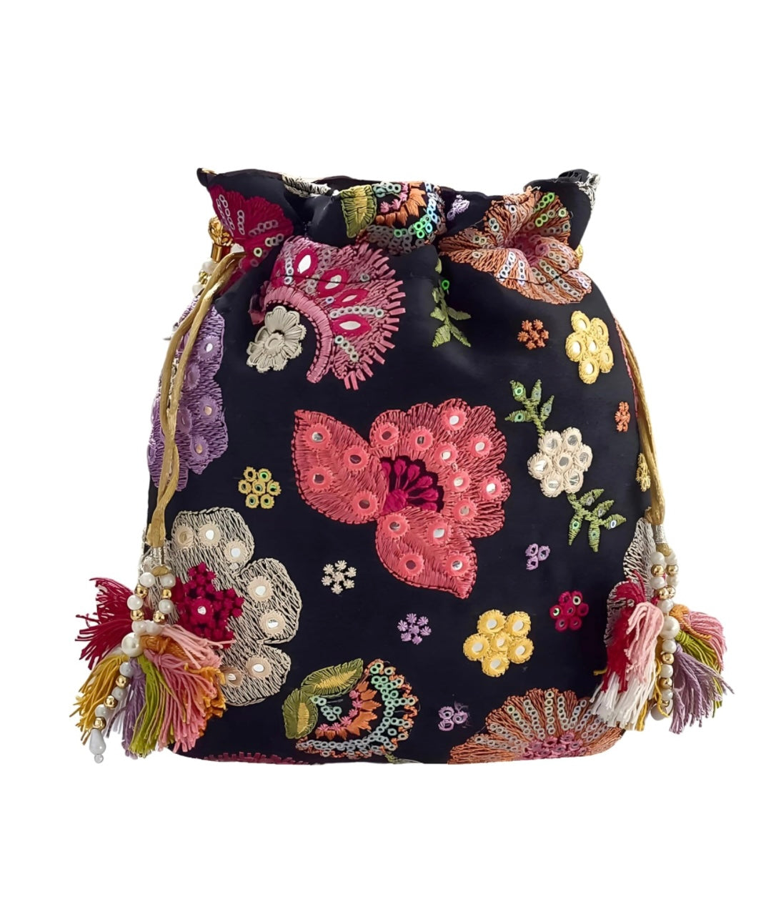 Floral Embroidery Potli