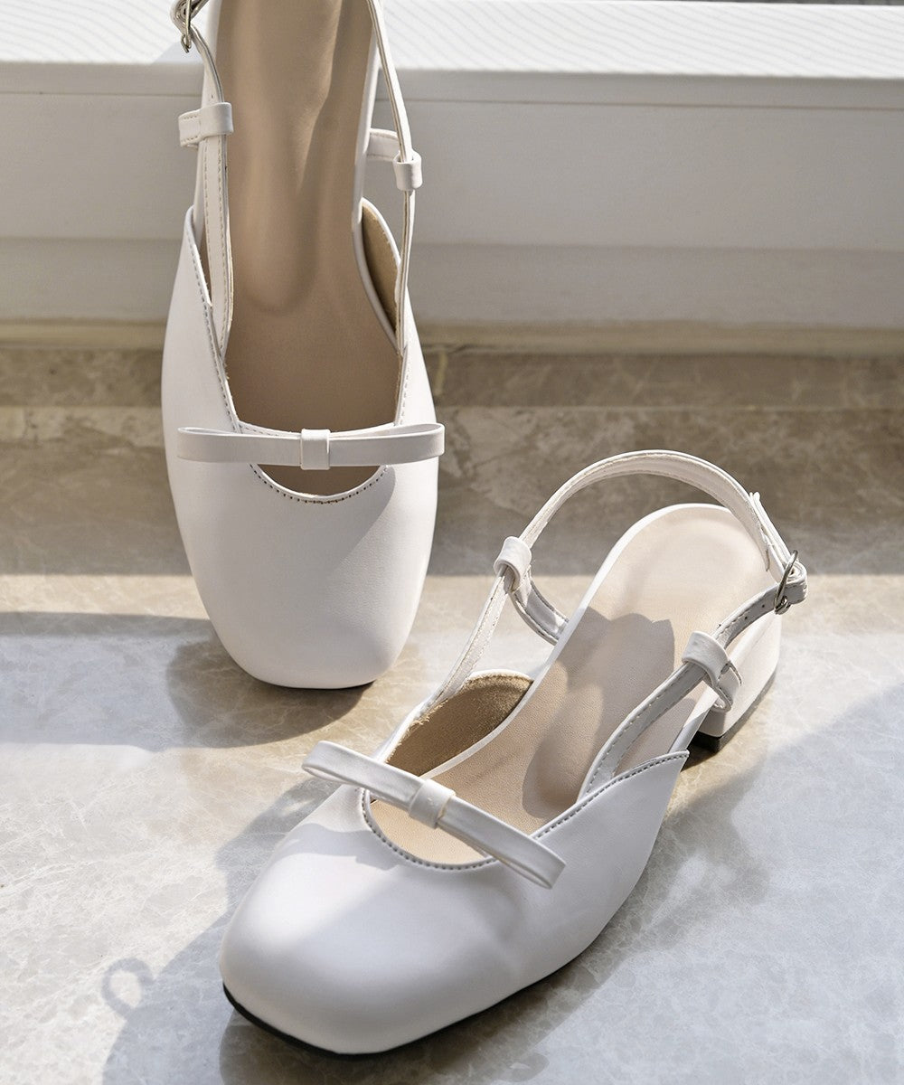 White Mary Janes