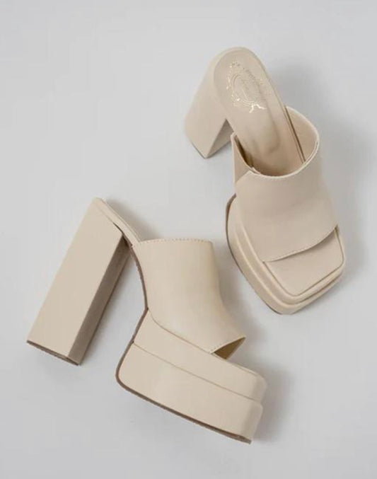 Y2K Platform Heels (Cream)