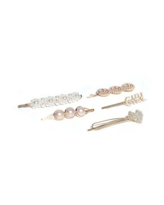 Gold Tone - Set of 5 Hair Clips