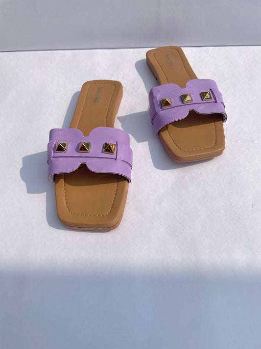 Lilac Golden Stud Flats