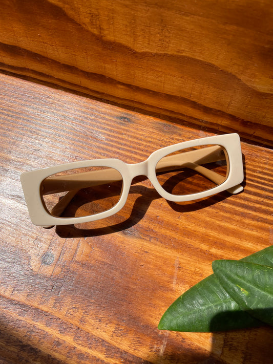 Beige Frame Sunglasses