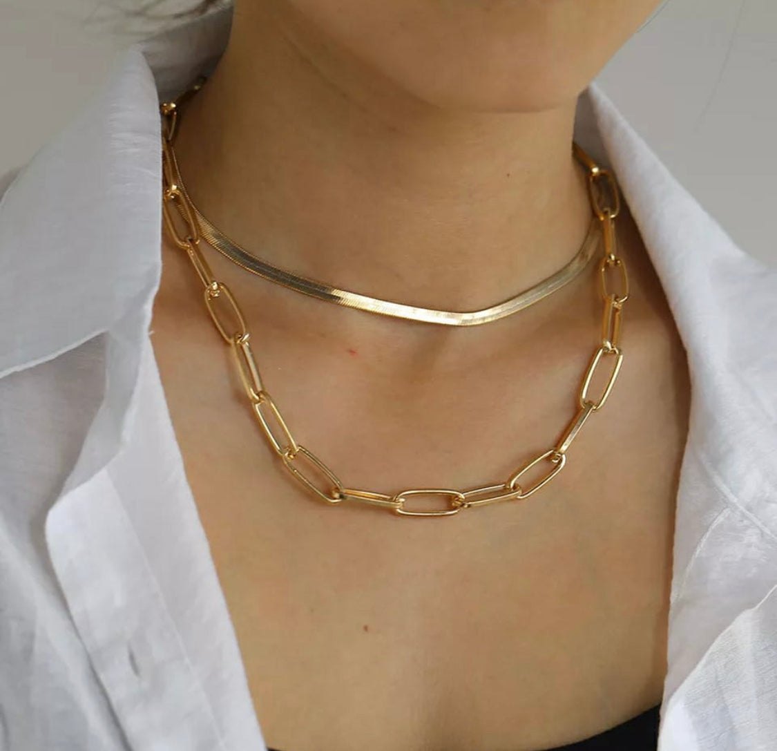 Minimal 2 Layer Necklace