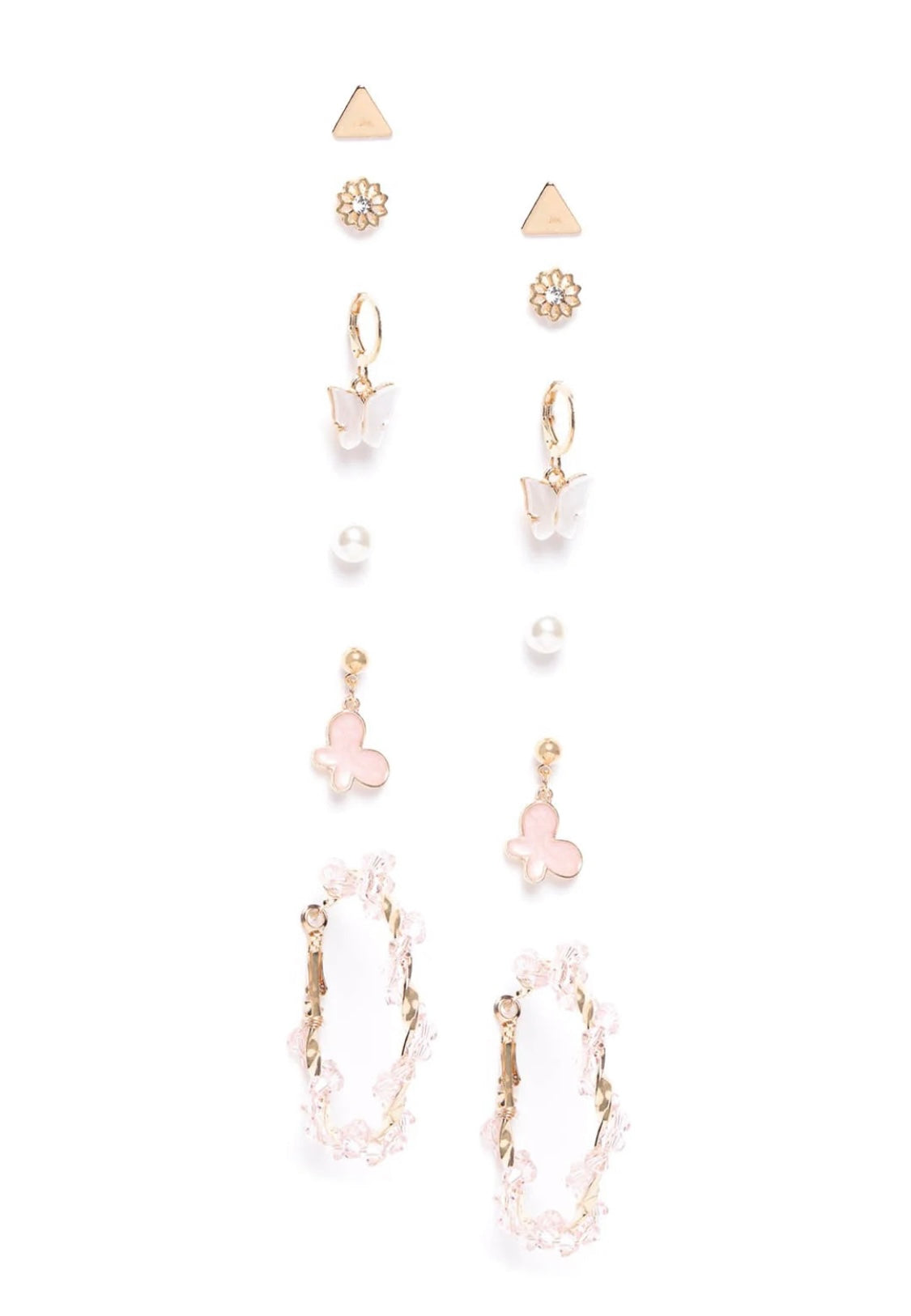 Pink Earrings Combo - Set of 6