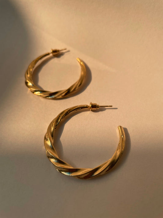 Spiral Hoop Earrings
